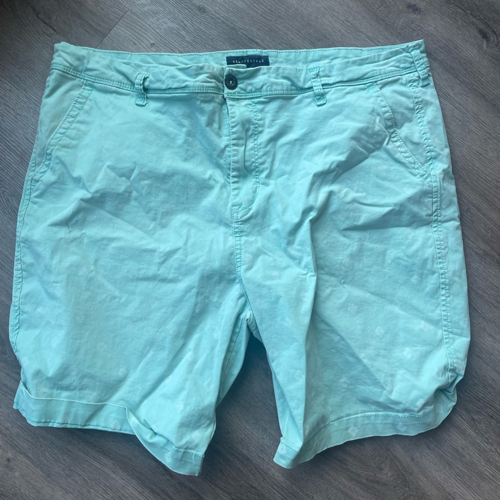 Aeropostale Aqua Blue Chino Shorts Men's Size 42